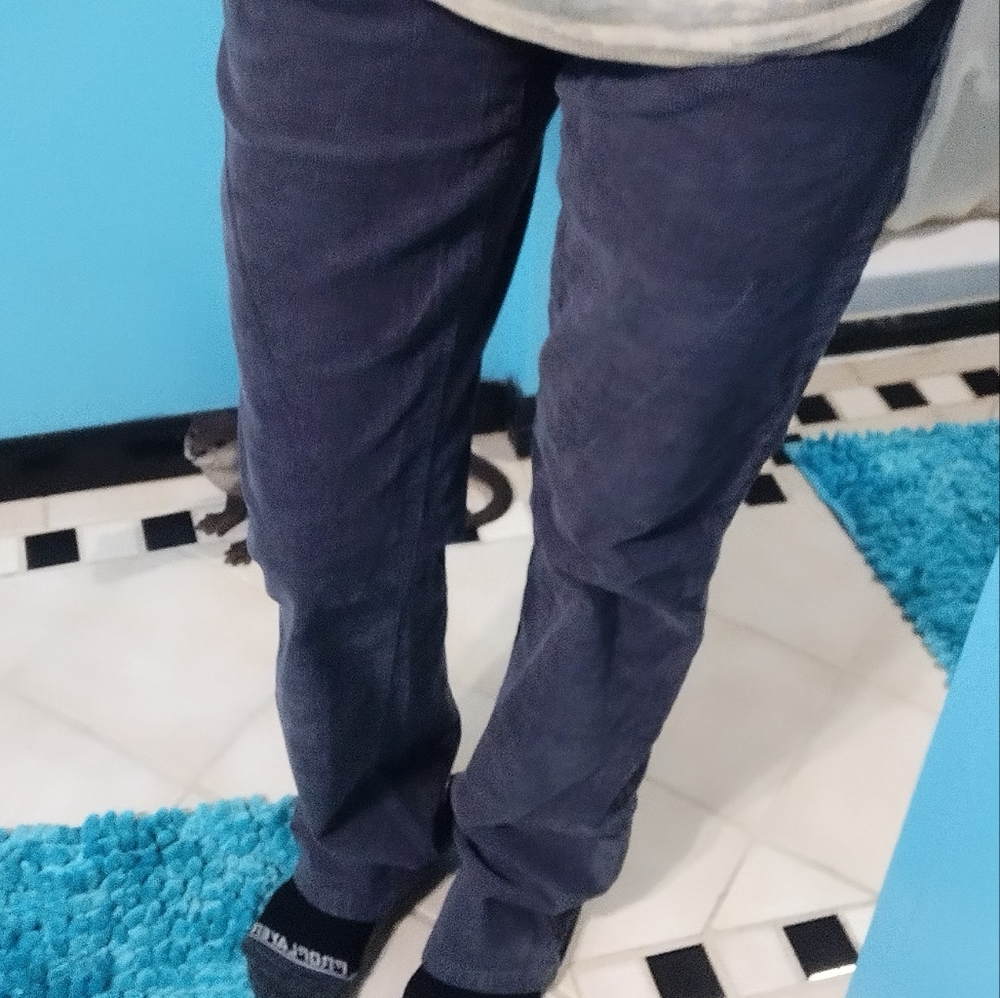 Warm corduroy straight leg pants - Picture 8 of 12